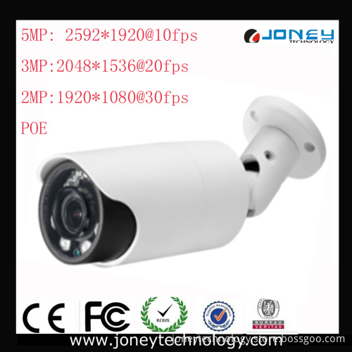 5MP IP Camera with Audio and Alarm Inputs, Poe and Memory Card Slot
